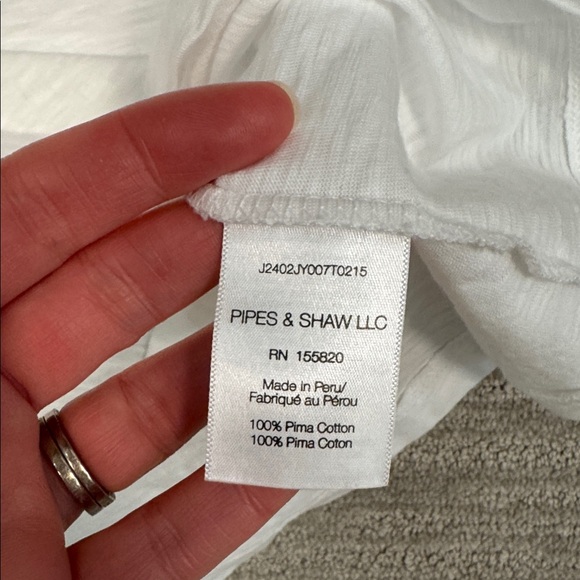 Veronica Beard NWOT Posey V Neck Pima Cotton Slub T Shirt Size Small - Picture 8 of 9